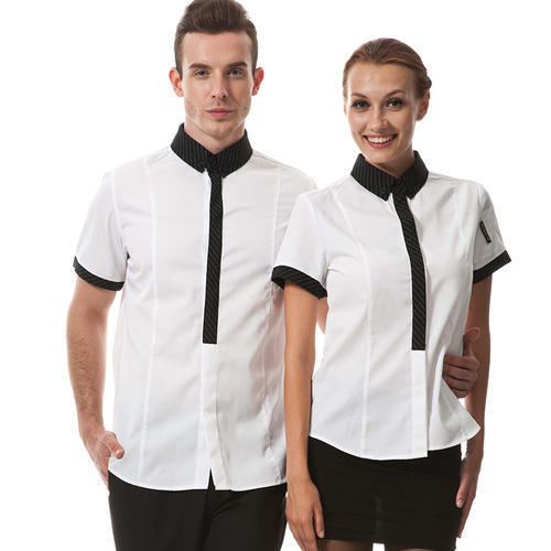 White Cotton Room Attendant Uniform, Size: Medium