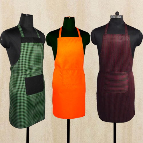 Blended Plain Apron-Cook Apron-Bib Apron-Kitchen Apron-Unisex Apron-Chef Apron, Size: Free Size