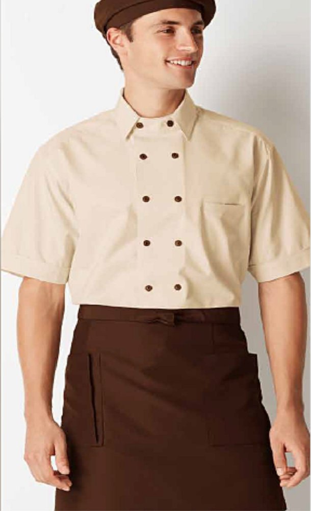 Cotton Black and Red Service Catering Uniform