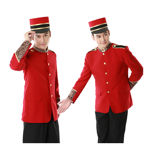 Cotton Red Bell Boy Uniform