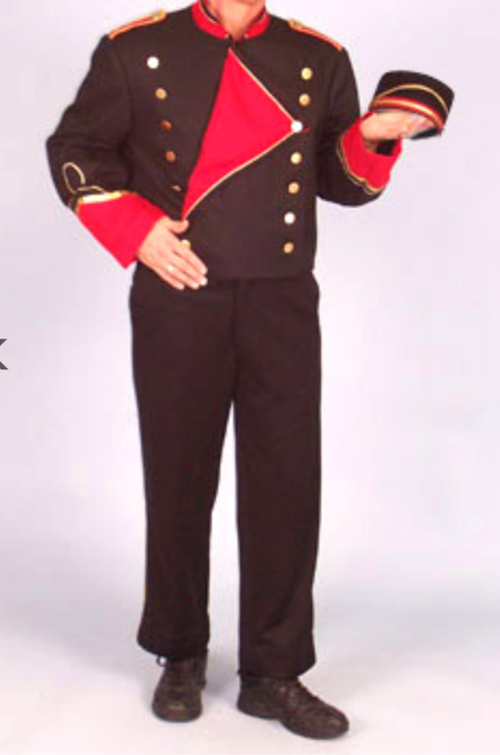 Men Bellboy Uniforms, Black & Red/Coverd, For Hotel