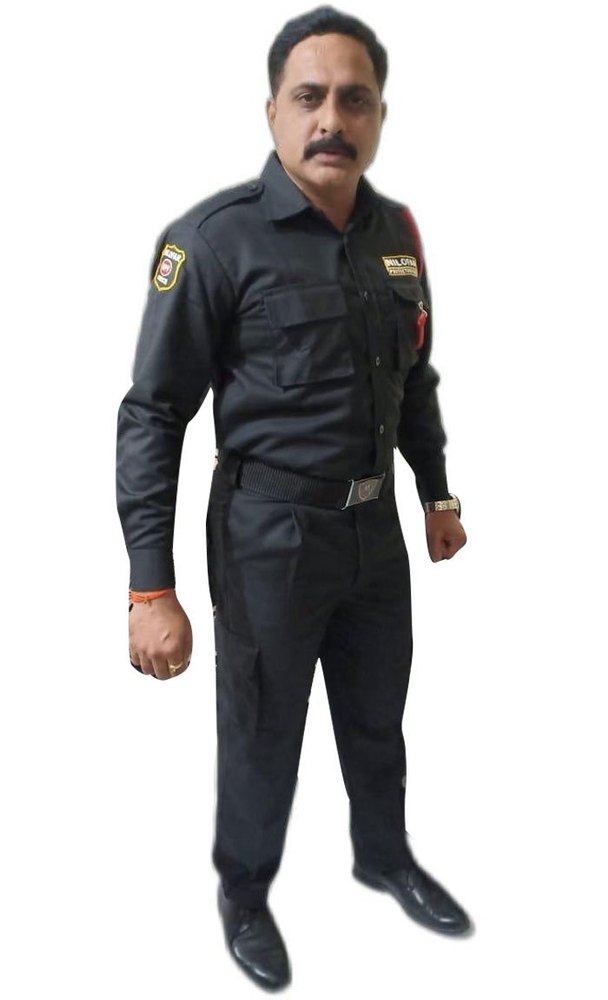 Formal Men Black Security Guard Uniform