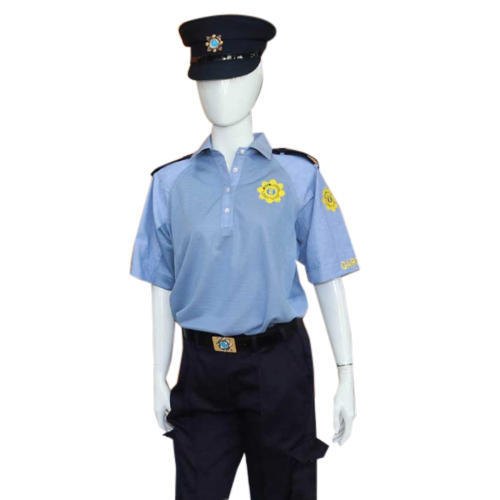 Cotton Blue Women Security Guard Uniform, Size: Medium