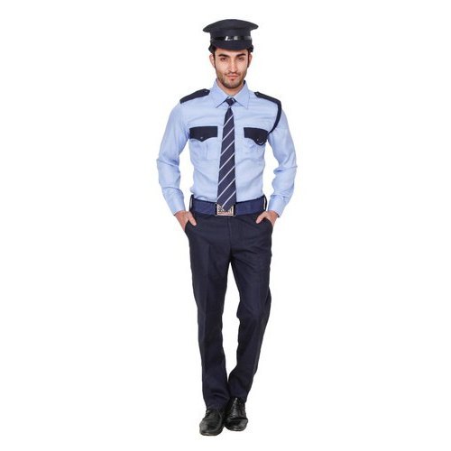 Polyester Blue And Black Security Uniforms, Size: L To XXL