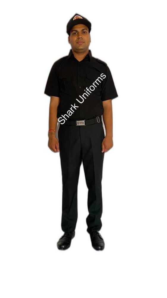 Poly Cotton Slim Mens Security Bkack Uniforms