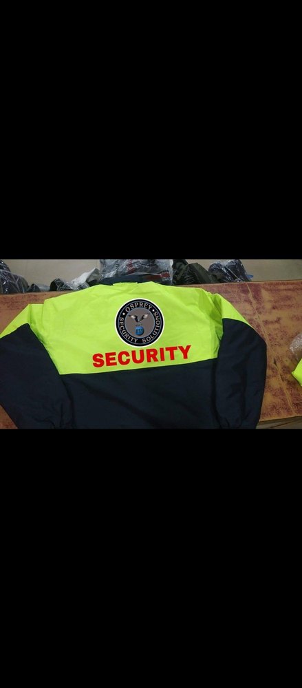 Polyester Unisex Security Guard Jackets, Size: Large