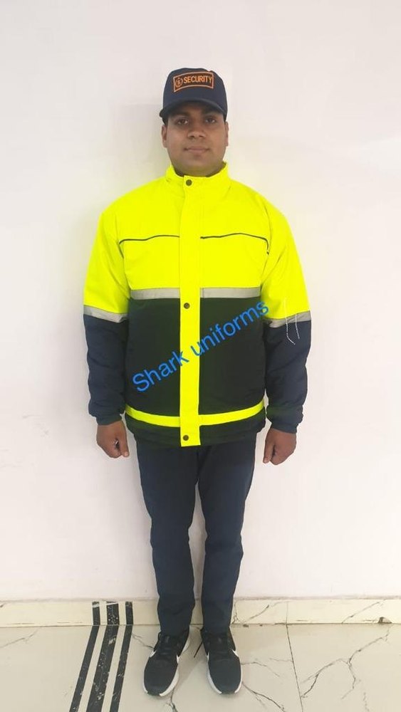 Polyester dual ton Security Guard Jackets, Size: Large