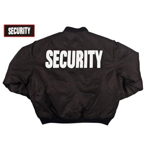 Black Security Guard Waterproof Jacket