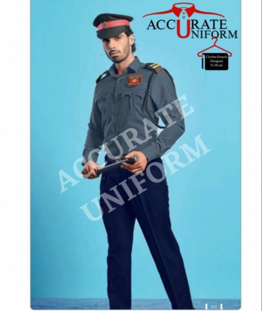 Cotton Regular Fit Mens Security Uniform