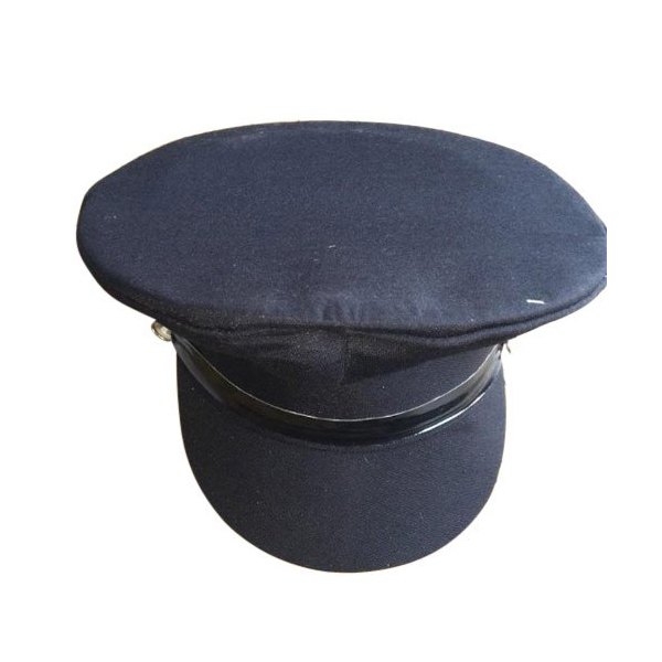 Navy Blue Cotton Security Guard Cap, Size: Free Size