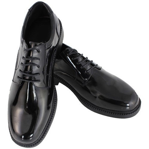 Leather Security Guard Black Shoes