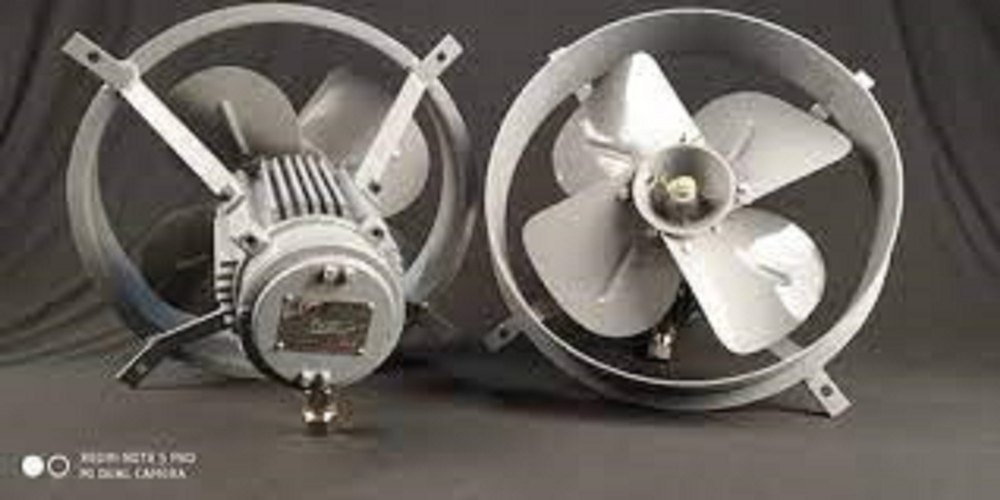 Single Phase Mild Steel Flameproof Exhaust Fan, For Industrial, 950 - 1450 Rpm