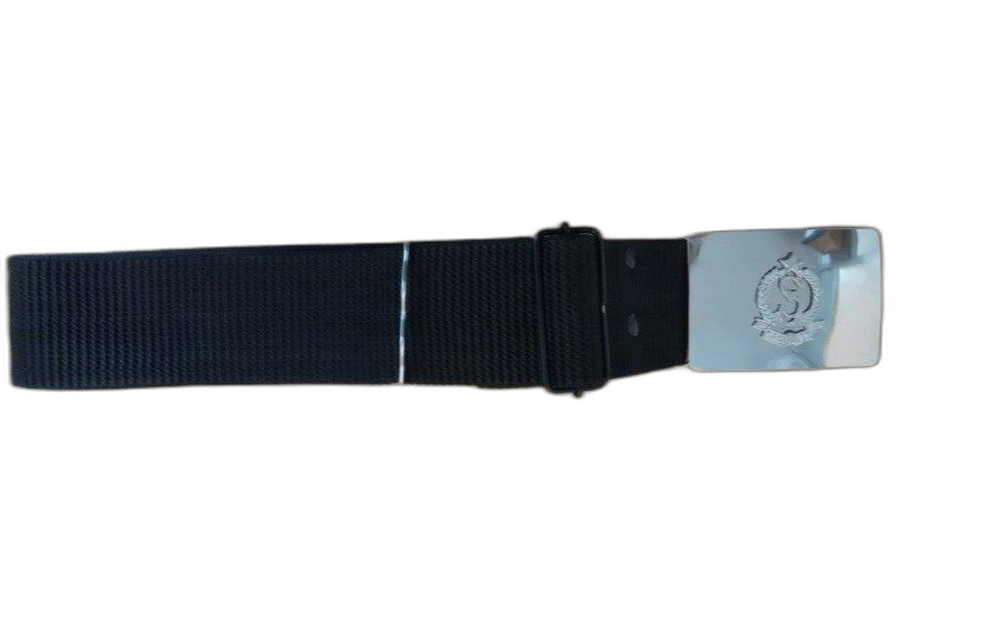 Polyester Black and Silver Security Guard Belt, Size: Large