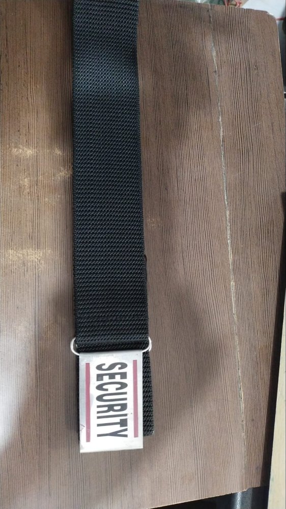 Polyester Black Logo Security Guard Belt