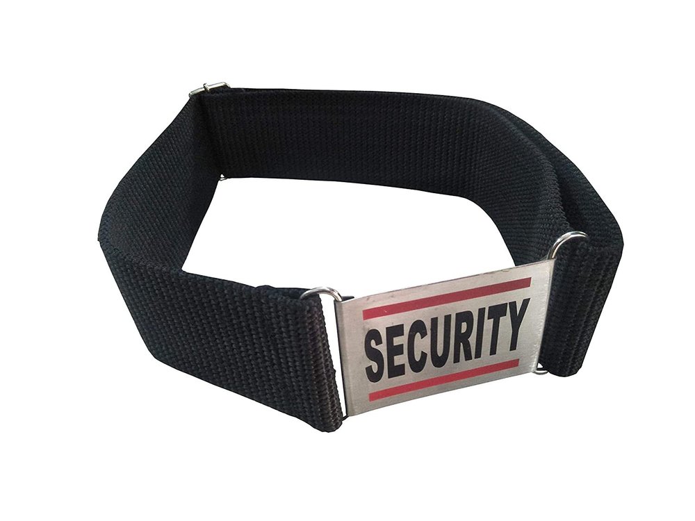 Nylon Security Guard Belt, Dry clean, Size: XL