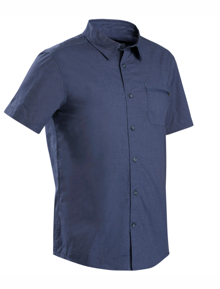 Casual Wear Gray Men Plain Cotton Shirt, Half Sleeves, Size: Medium