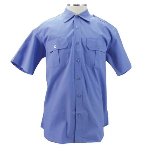 Cotton Blue Mens Security Guard Shirt