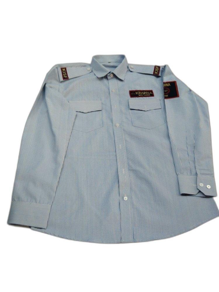 Cotton Blue Security Guard Shirt, Size: Medium