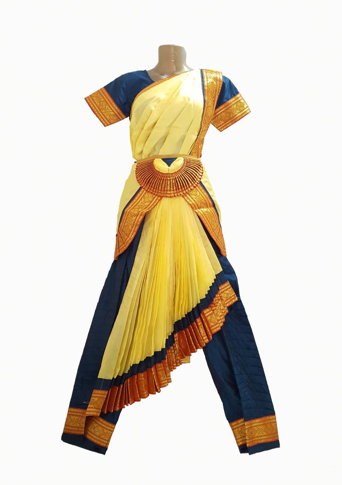 Cotton On Bharatanatyam Group Dance Costume, Size: Large