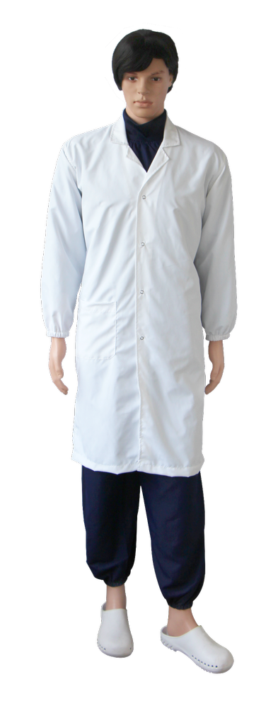 White Lint Free Apron Coat, For Laboratory, Machine Wash