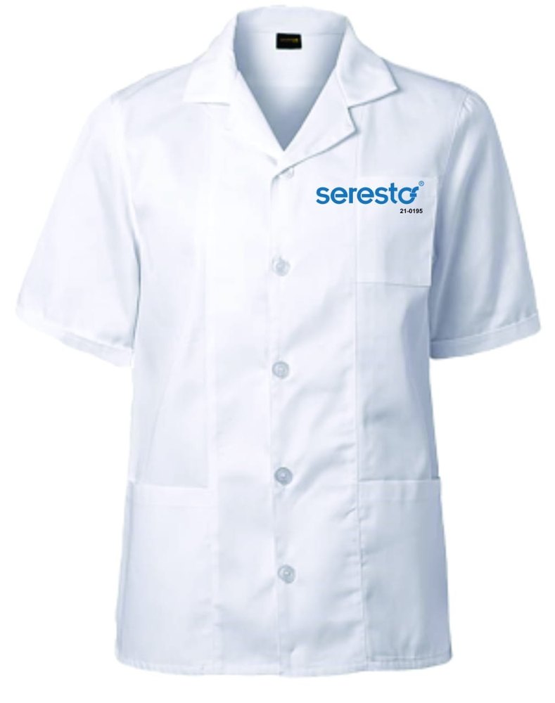 Shirt Collar Doctor white Apron, Cotton, For Laboratory, Size: Medium