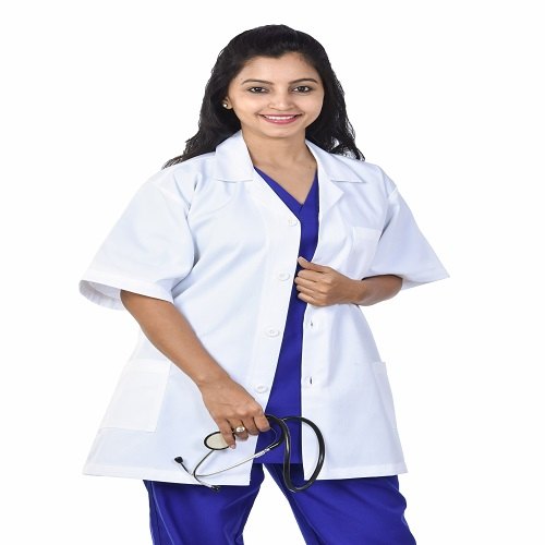 Half Sleeve Lab Apron, For Hospital, Machine Wash