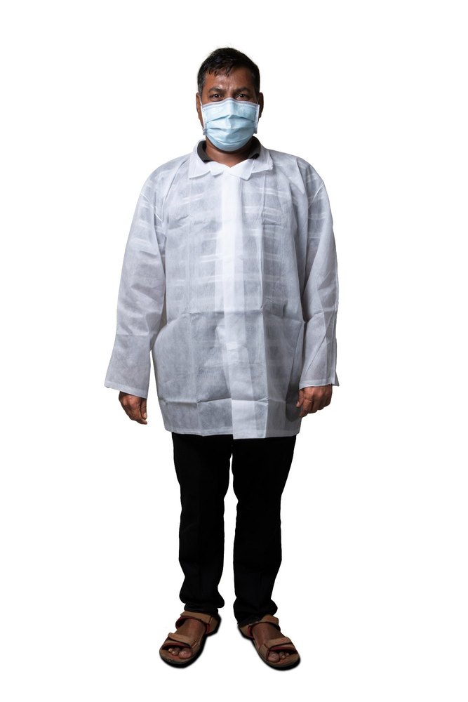 White Lab Coat Disposable, For Laboratory, Machine wash