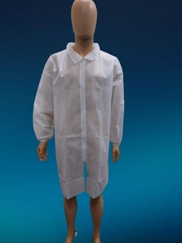 Close Disposable Non Woven Lab Coat