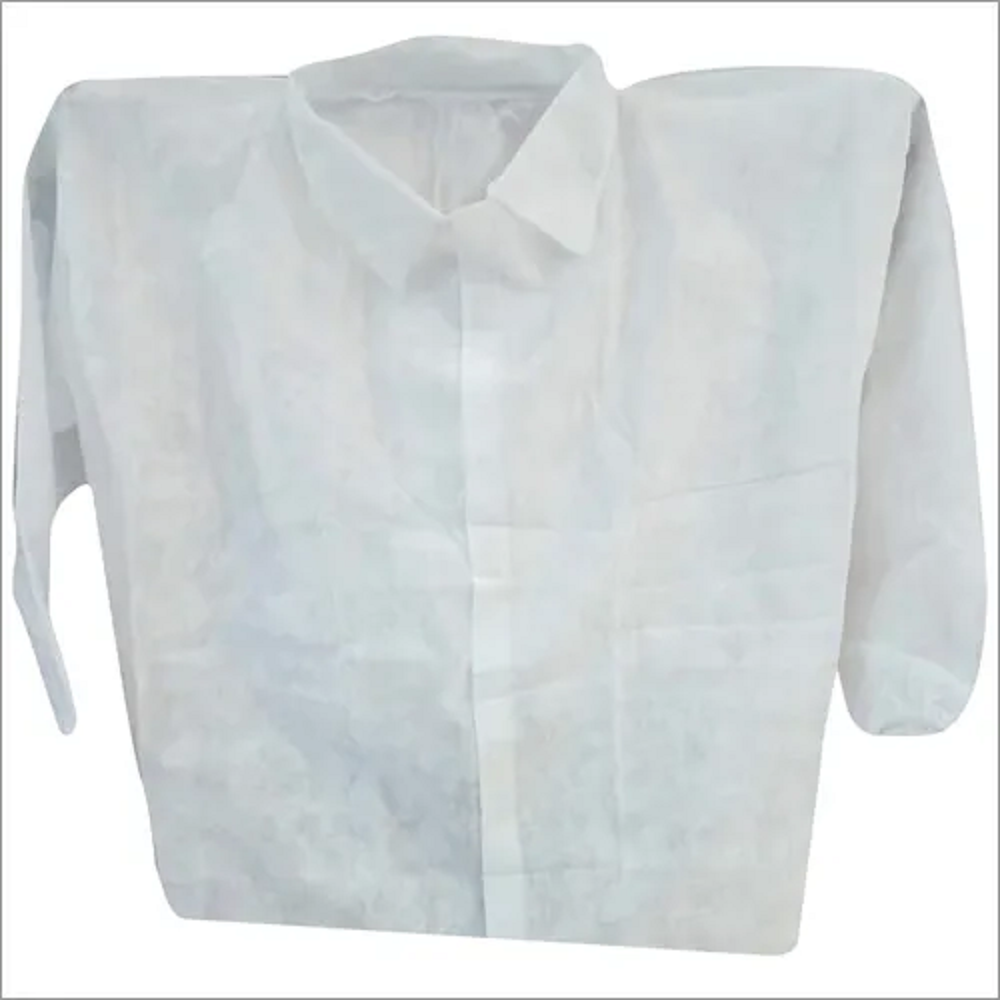 White Collar Disposable Lab Coat