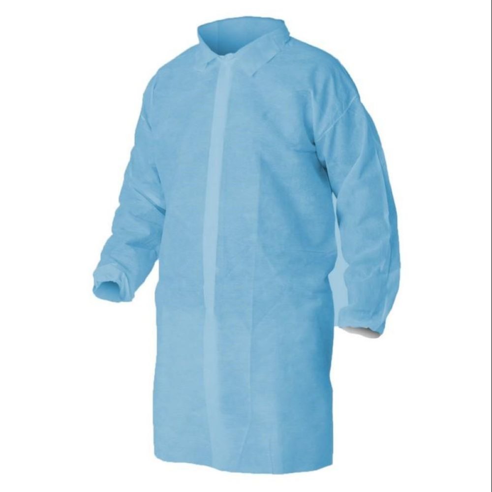 Blue Plain Non Woven Disposable Lab Coat, For Laboratory