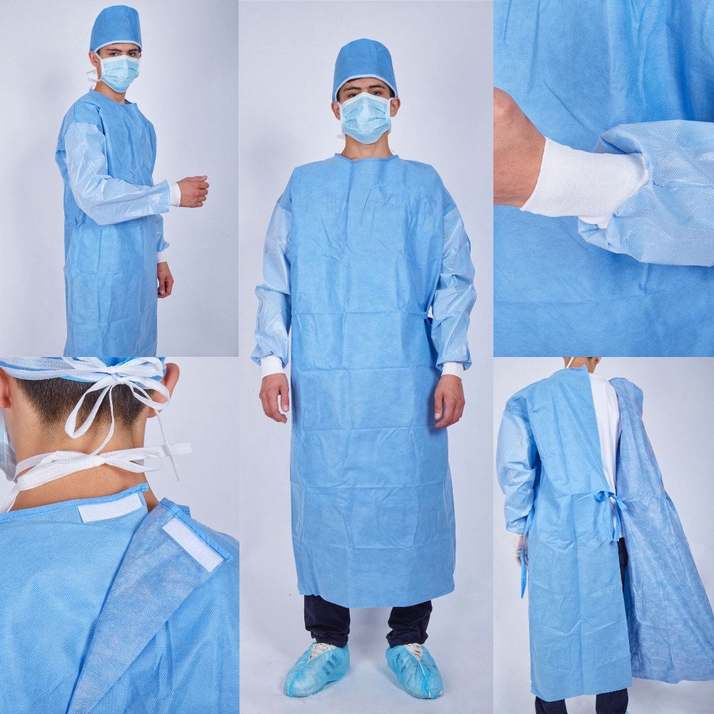 Blue & Green Ot Room Wear Non Woven Lab Coat