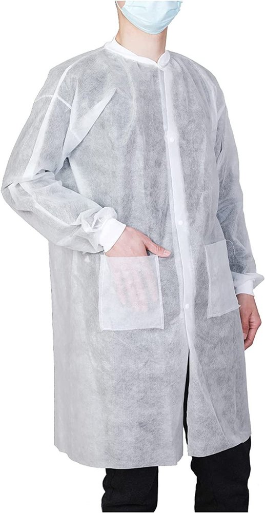 Blue Dhaara Non Woven Lab Coat, Size: Large