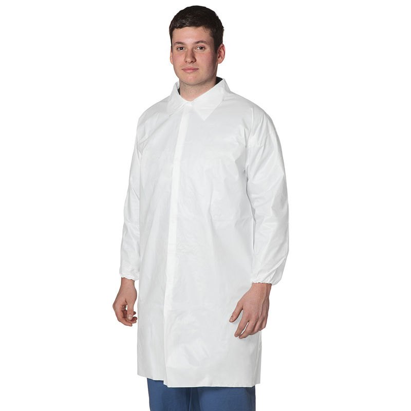 White Non Woven Nonwoven Labcoat, Size: M