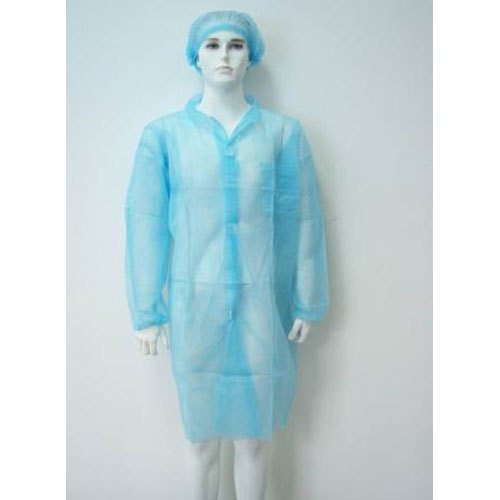 Plain Blue Non Woven Lab Coat