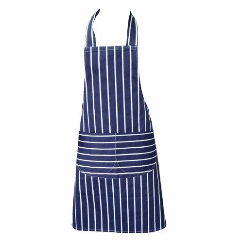 Blue, White Kitchen Cotton Apron, 1, Size: Free size