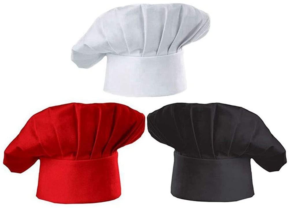 Unisex Cotton Chef Cap, Cooking Cap For Hotel, Machine Wash