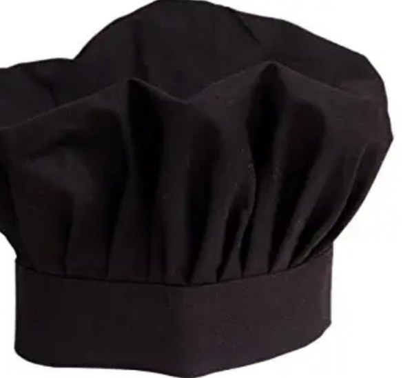 Black/ White Plain CHEF CAP, Handwash