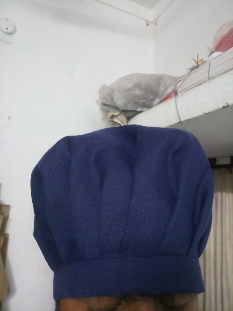 Blue Men Chef Cap, For Hotel, Machine wash