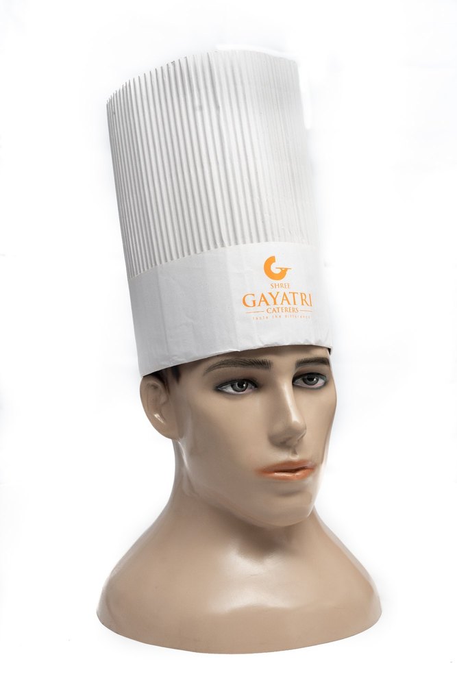 White Open Top Paper Chef Cap