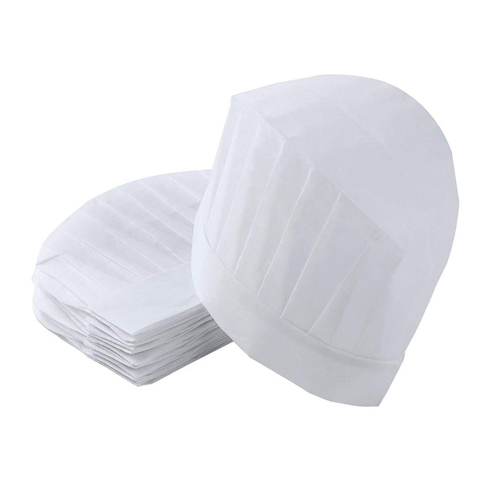 White Paper Disposable Chef Cap