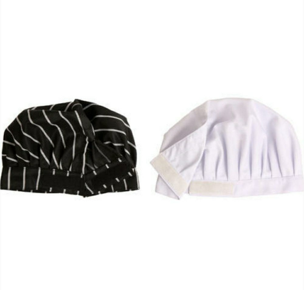 White, Black Cotton Chef Cap, For Hotel, Handwash