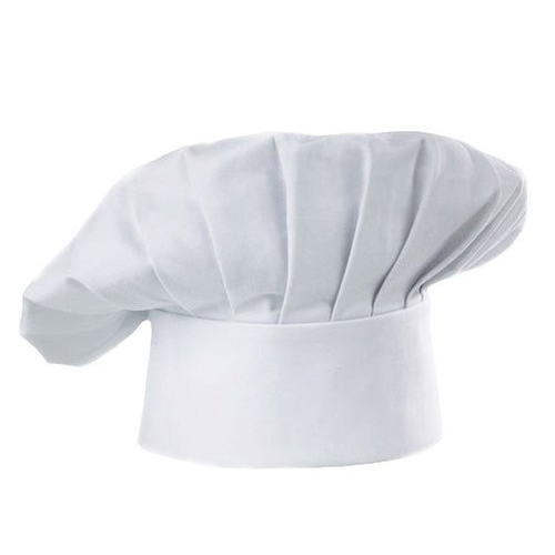 White Unisex Cotton Chef Cap, For Hotel