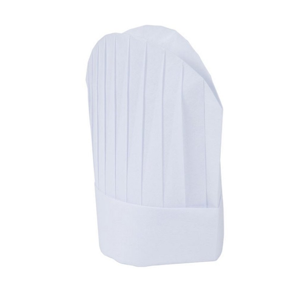 Unisex White Disposable Paper Chef Cap