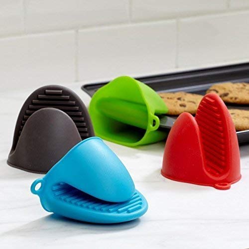 Silicone Heat Resistant Mitts Oven Gloves Cooking Mitts Pinch Grips Kitchen Heat Resistant Gloves