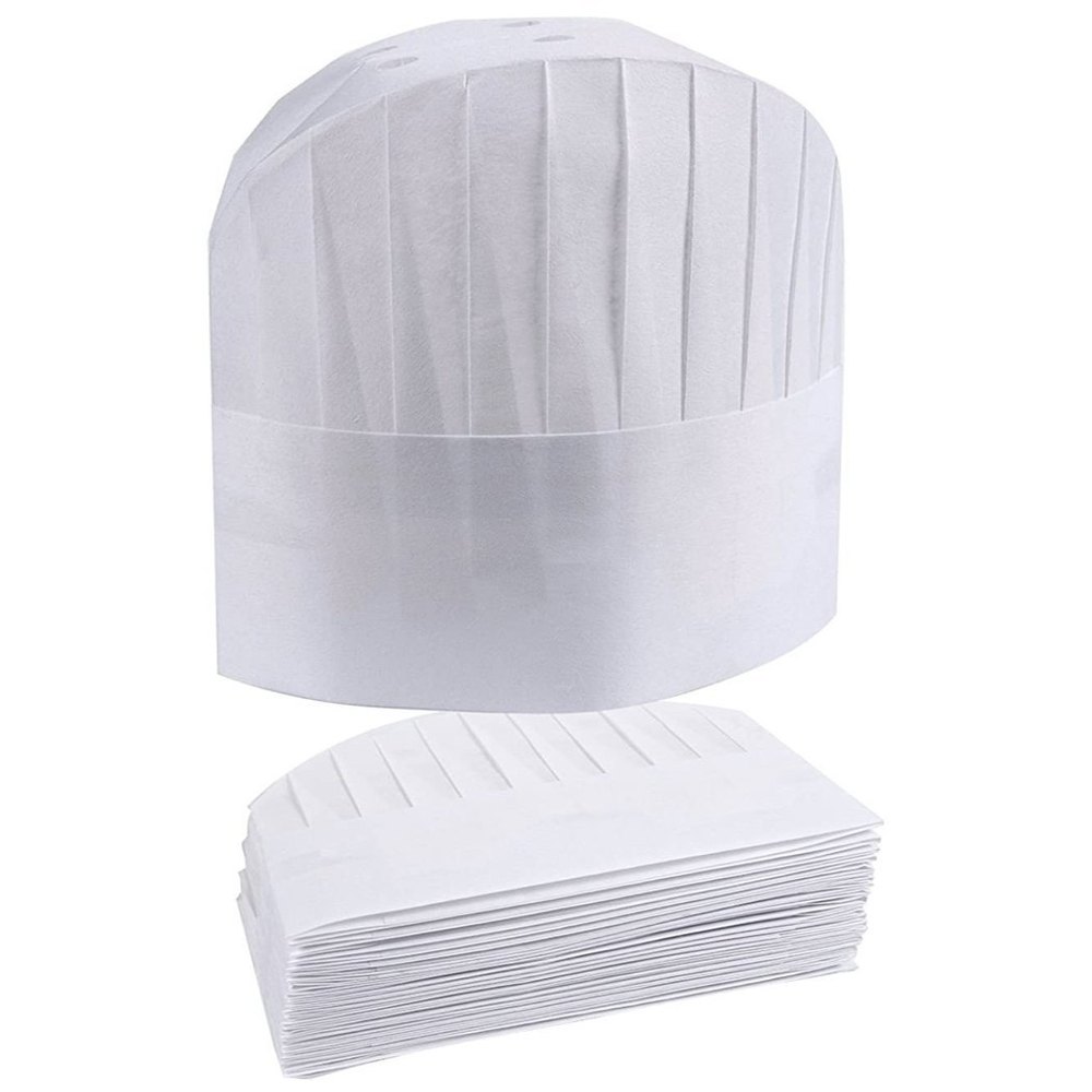 Non Woven Unisex White Disposable Chef Cap, For Hotel