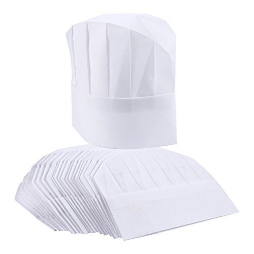 White, Blue Non Woven Disposable Chef Caps