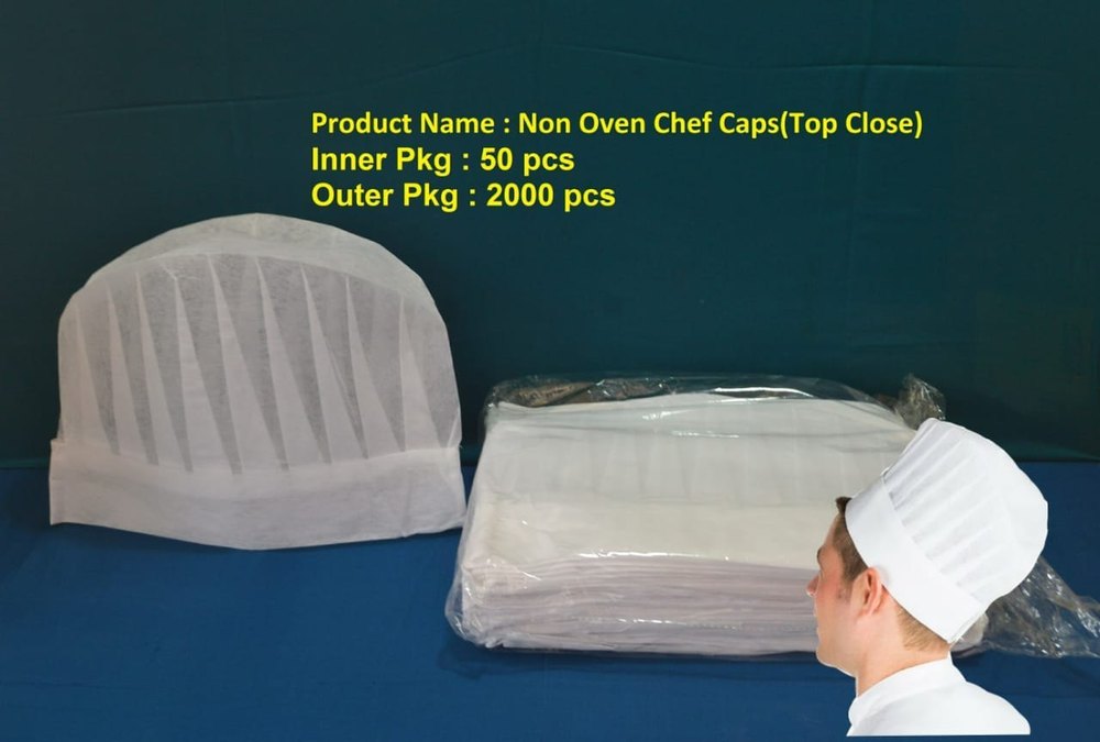 White Non Woven Chef Cap, For Kitchen, 50