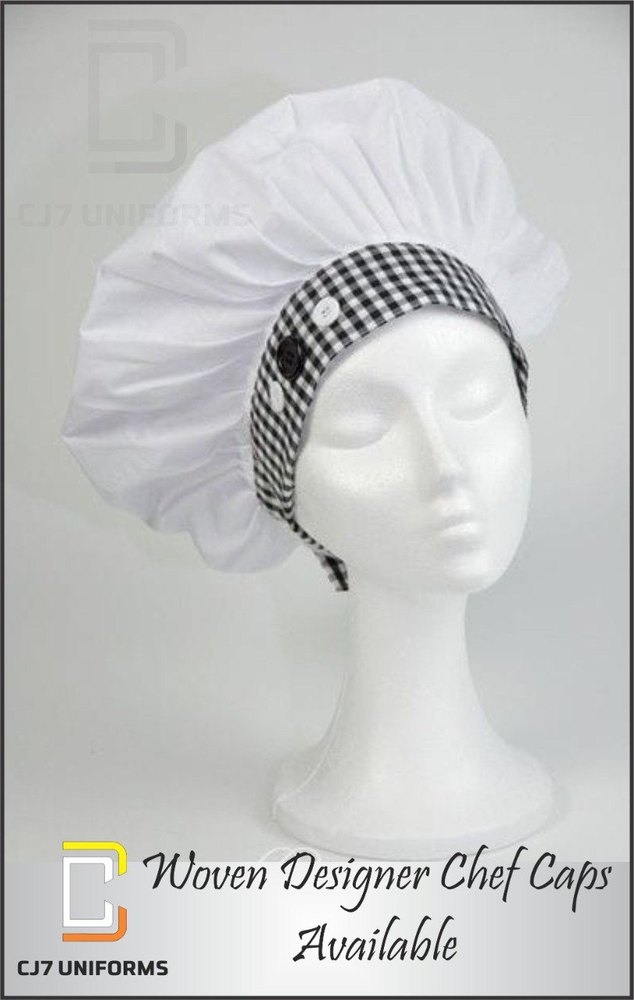 Unisex Woven Designer Chef Cap, For Hotel, Machine wash