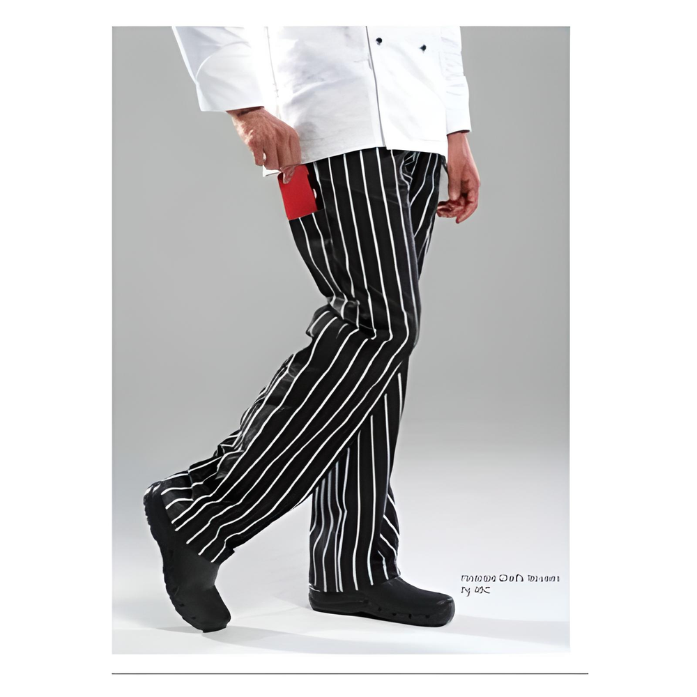 Black And White Chef Pant, Machine Wash, Size: 38