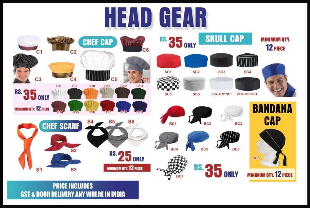 Chef Cap Head Gear